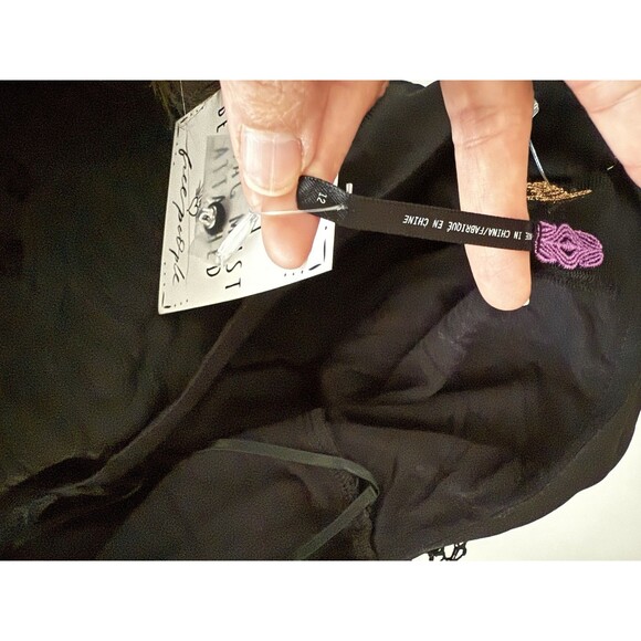 Free People Revolve Celeste Maxi Dress 12 Black Womens Halter Embroidered NWT - Picture 6 of 14